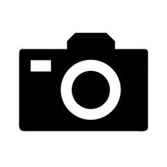 Camera photo solid icon on white background