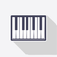 Illustrative representation of a piano keyboard, ideal for musical projects and educational content