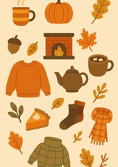 Cozy autumn-themed mobile wallpaper.