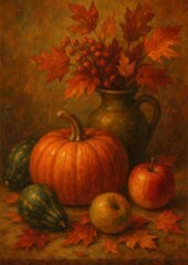 Autumn harvest still life