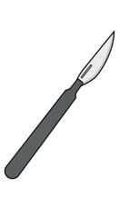 Surgical Scalpel Tool Illustration.