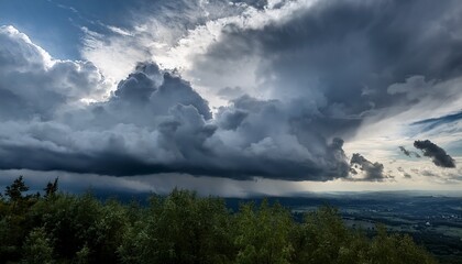 Dramatic Clouds Creating A Moody Sky Capturing The Interplay Of Light And Shadow In The Ever Changing Weather