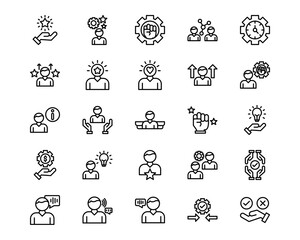 Personality Traits Line Vector Icons