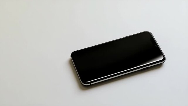 Modern smartphone resting on a clean surface