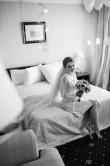 morning make-up and preparation of the bride