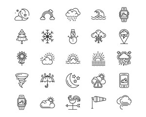 Weather Line Vector Icons