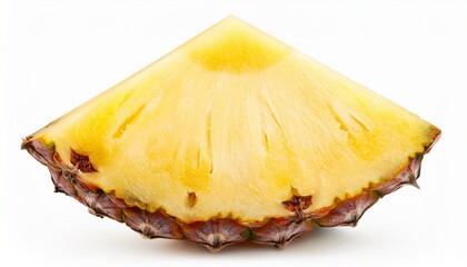 Cut Pineapple Fruit Piece Isolated On Transparent Background For Culinary And Design Use Cases