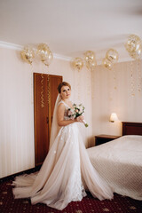 morning make-up and preparation of the bride