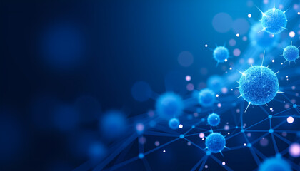 Abstract digital network background with glowing blue connections