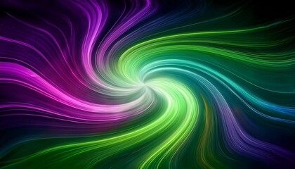 Obraz premium Colorful Swirling Fractal Swirl Smoke Abstract Design With Vibrant Green Purple Hues