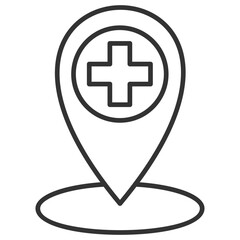 Obraz premium Location Outline Icon