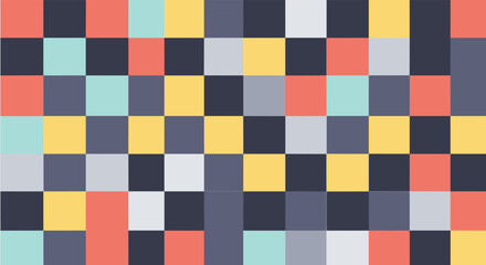 Colorful Geometric Squares Pattern Background.