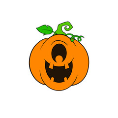 Cyclops one eyed Halloween Jack o lantern pumpkin clip art