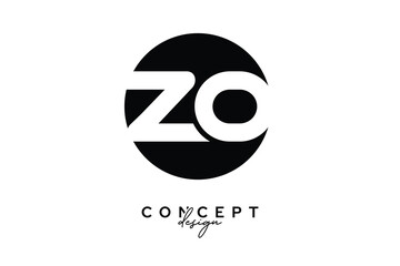ZO Creative Negative Space Circle Monogram Logo Design