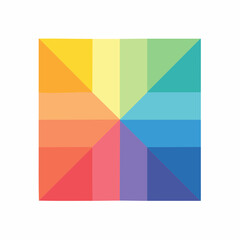 Obraz premium Colorful Geometric Pattern With Triangles And Gradient Hues