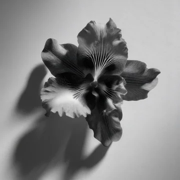 Black and White Orchid Shadow Texture with Exotic Petals
