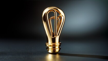 A Gleaming Gold Paperclip Stands Out Holding Ideas Together Against The On Transparent Background