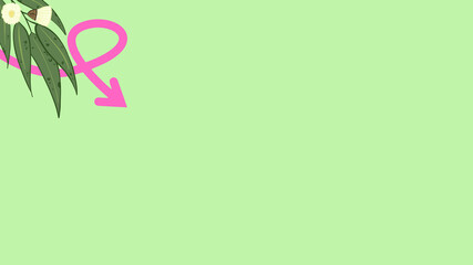 Happy New Year greeting card with floral vector illustration and decorative pink | Background