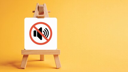 Clear communication and focus achieved with the universal no sound symbol on display