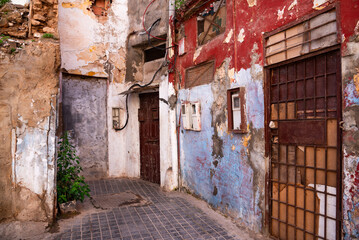 Casablanca poor quarter, Morocco slums
