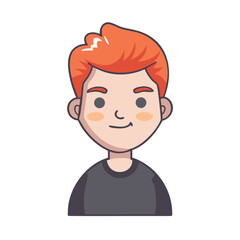 Young redheaded man character animation set.
