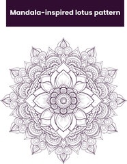 Real estate Mandala-inspired lotus pattern design