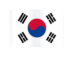 South Korean flag, waving