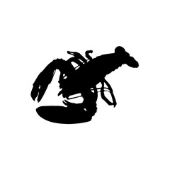 silhouette of a lobster