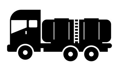 tanker truck silhouette vector