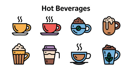 A Collection of Delicious Hot Beverages Perfect for Cozy Moments and Refreshing Sips Throughout the Day