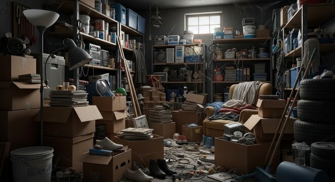 Cluttered Basement: A Moody, Realistic Depiction of Stored Memories