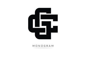 Obraz premium CG Creative Latter Logo. Monogram Logo Design. Modern Minimal Initials Sing Symbol .