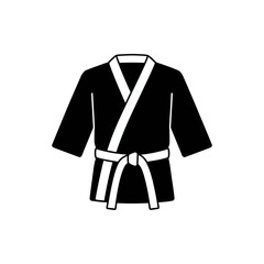 Naklejka premium karate gi traditional martial arts uniform illustration ideal for sports blogs websites and training material designs symbolising discipline and focus.