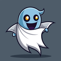 design logo vector icon cartoon illustration ghost