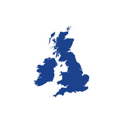 united kingdom map illustration featuring a detailed outline of the uk and ireland ideal for geography education and travel-related content.