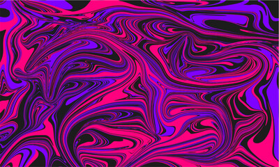 A cyberpunk liquid marble vector in neon pink & purple for gaming backgrounds & synthwave music posters. A futuristic, abstract swirl texture in a fully editable EPS format.