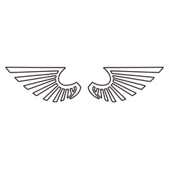 Angel wings icon vector. fly illustration sign collection. pilot symbol. wings logo.