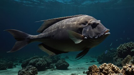 Underwater fish portrait