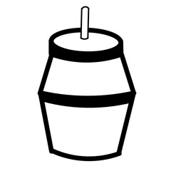vector illustration of a milk