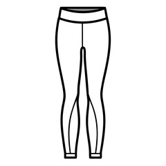 Leggings pant line art vector