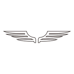 Angel wings icon vector. fly illustration sign collection. pilot symbol. wings logo.