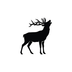 Fototapeta premium Decorative Deer Silhouette Artistic Antlers