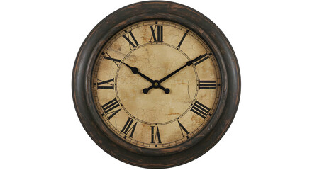 Vintage Wooden Wall Clock with Roman Numerals
— Jam Dinding Kayu Vintage dengan Angka Romawi