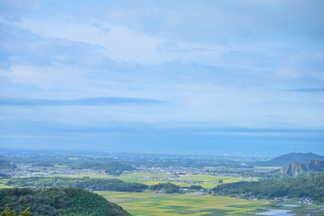 Naklejka premium 栃木県大平山謙信平から望む関東平野