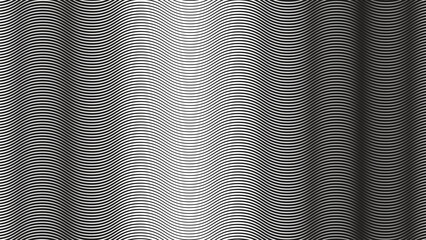 Black and white stripes wavy line abstract background modern minimalist vector design template