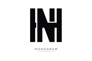 HN Creative Latter Logo. Monogram Logo Design.  Modern Minimal Initials Sing Symbol .