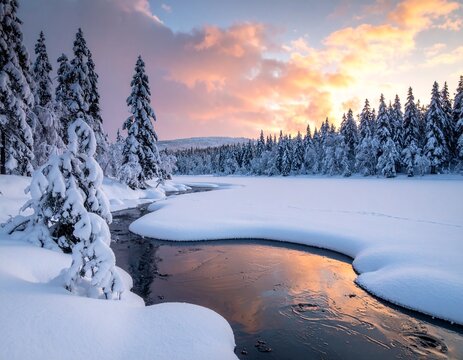 Wundersch&ouml;ne Winterlandschaft in Schweden
