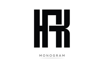 KA Creative Latter Logo. Monogram Logo Design.  Modern Minimal Initials Sing Symbol .