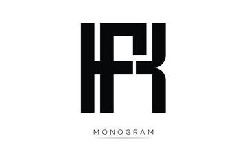 KF Creative Latter Logo. Monogram Logo Design.  Modern Minimal Initials Sing Symbol .
