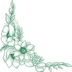 abstract floral background with flowers